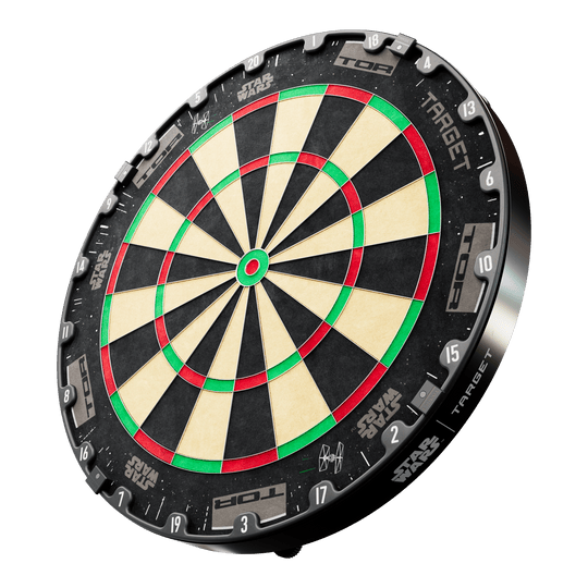 Target Star Wars Millennium Falcon TOR Dartboard Surround Bundle Das Bild zeigt das Target Star Wars Millennium Falcon Surround Board Bundle. Es ist ein Produkt aus der Star Wars Kollektion für Dartspieler.