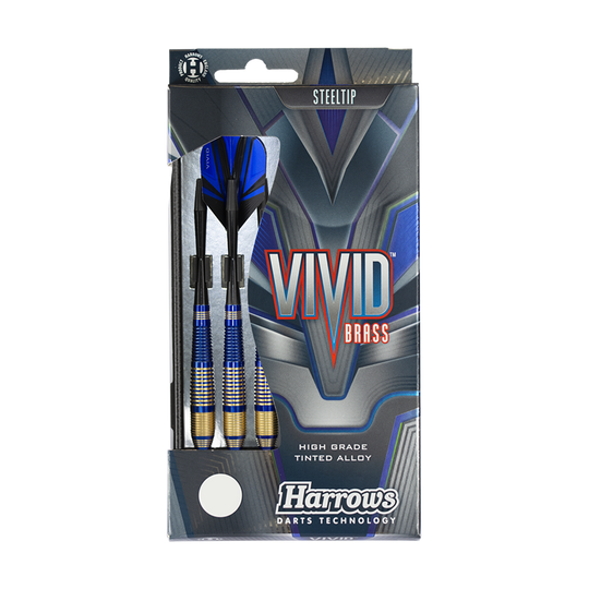 Harrows Vivid Brass Blue steel darts