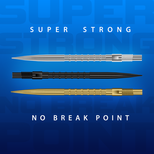 Harrows Quick Point Heavy Metal Dart Tips - Silver Harrows Quick Point Heavy Metal Dartspitzen in Schwarz werden gezeigt. Sie haben eine strukturierte Oberfläche für besseren Halt.