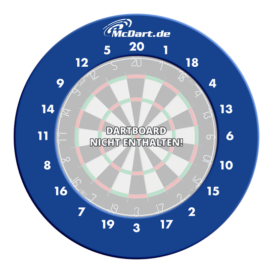 McDart HD Zahlen Surround Ein Dart Surround in der Farbe Blau ist abgebildet. Wahrscheinlich handelt es sich um eine HD Zahlen Surround von McDart.