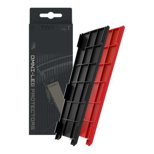 Zu sehen sind Target OMNI Leg Protectors. Sie sind speziell für den Schutz der Beine entwickelt.