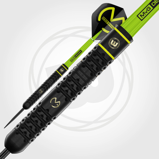 Winmau Michael Van Gerwen steel darts - 21 g Auf dem Bild sind die Winmau Michael Van Gerwen Steeldarts mit 21 Gramm zu sehen. Diese Darts werden häufig von Profi-Spielern verwendet.