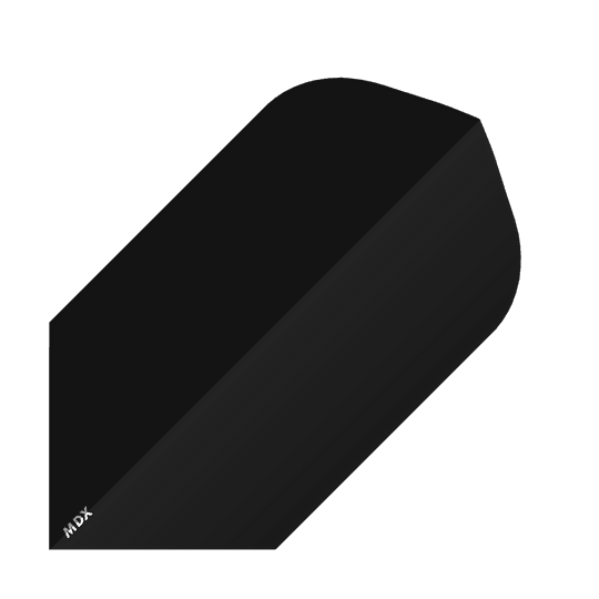 MCD159_MDX_Slim_Flights_Schwarz_1 Das Bild zeigt ein schwarzes MDX Slim Flight. In der unteren linken Ecke steht in Weiß die Aufschrift "MDX".