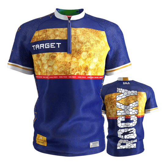 Target Coolplay Josh Rock Dart Shirt 2025 Das Target Coolplay Josh Rock Dartshirt 2025 ist auf dem Bild dargestellt. Es ist ein offizielles Dartshirt für das Jahr 2025.