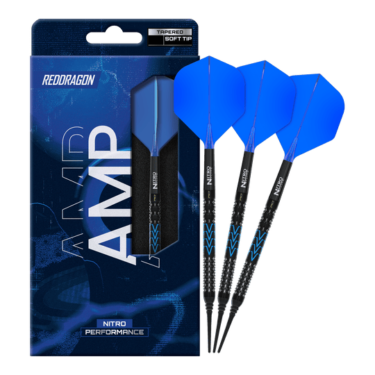 Red Dragon Amp Tapered Soft Darts - 20g Zu sehen sind Red Dragon Amp Tapered Softdarts mit 20g Gewicht. Diese Darts sind besonders für präzises Werfen geeignet.