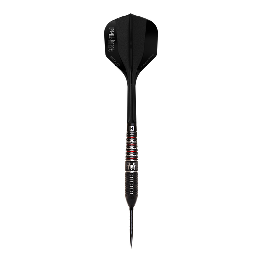 Harrows Ryan Searle Geo Quick Point Steeldarts Abgebildet ist ein Steeldartpfeil mit strukturierter Griffzone und präziser Spitze. Der Pfeil ist vollständig sichtbar.