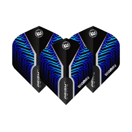 Winmau Prism Delta Blue No2 Standard Flights Abgebildet sind die Winmau Prism Delta Blue No2 Standard Flights. Diese Dart Flights sind in Schwarz und Blau gestaltet.