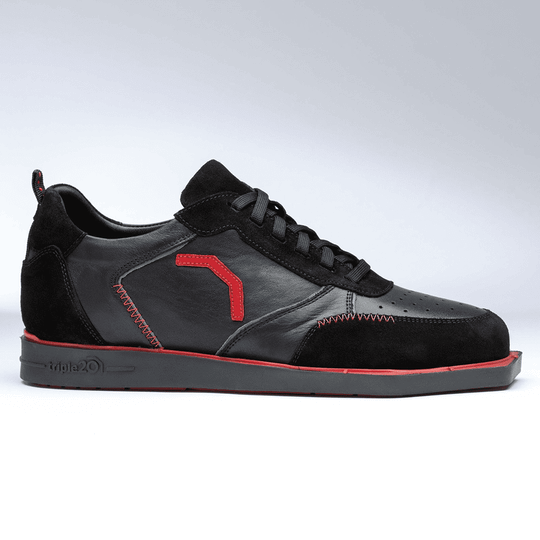 Triple20 Leather Dart Shoes - Black Red