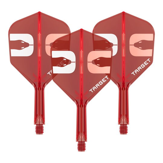 Auf dem Bild ist ein Produkt mit dem Dateinamen 410597_Target_K-Flex_Nathan_Aspinall_No6_Flight-System_19mm_1Set_(1) abgebildet. Es handelt sich anscheinend um ein Set von Dart-Flights oder ähnlichem Zubehör.