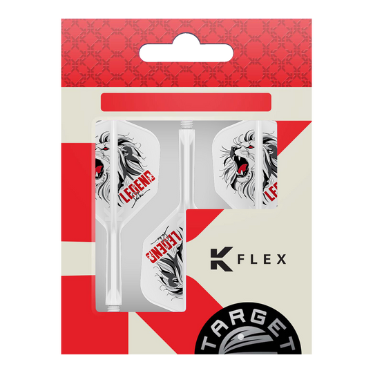 Abgebildet sind die Target Japan K-Flex Paul Lim The Legend Printed No6 Flights. Die Flights haben ein markantes Design und sind für das Dartspiel geeignet.