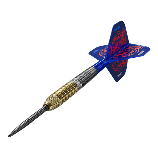 Target Raymond Van Barneveld GEN6 Swiss Point steel darts Abgebildet sind die Target Raymond Van Barneveld GEN6 Swiss Point Steeldarts. Es handelt sich um hochwertige Steeldarts für Dartspieler.
