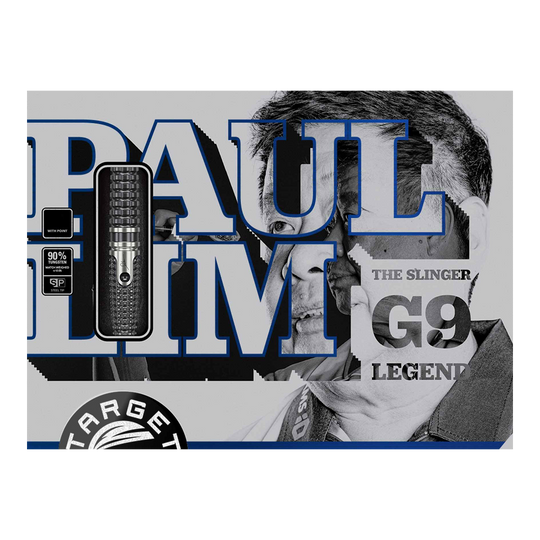 Das Bild zeigt Target Japan Paul Lim The Legend GEN9 Swiss Point Steeldarts. Sie sind ideal für professionelle Dartspieler.