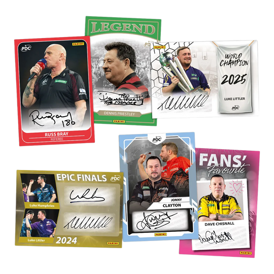 Panini PDC World Championship 2026 Trading Cards - Collectors Box Abgebildet ist die Panini PDC World Championship 2026 Trading Cards - Collectors Box. Diese Box ist für Fans der Darts-Weltmeisterschaft gedacht.