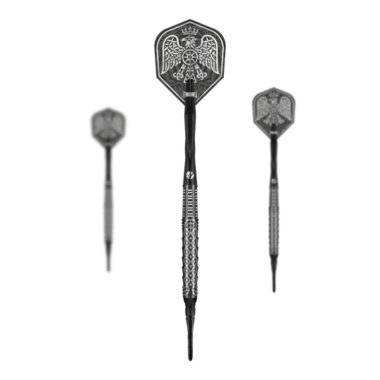 Shot Goths Wulfaz soft darts - 20g Das Bild zeigt ein Set der Shot Goths Wulfaz Softdarts - 20g. Das Set bietet alles, was für ein Softdartspiel benötigt wird.