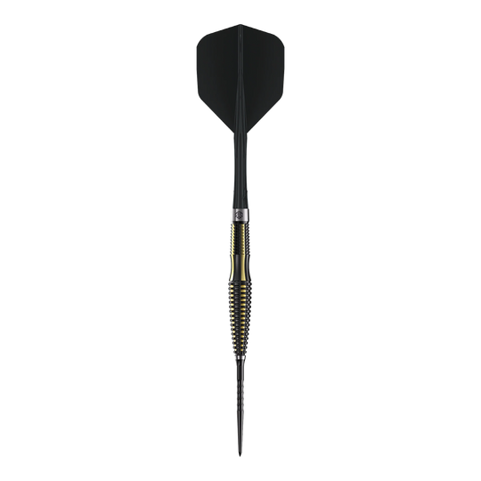 Das Bild zeigt die Caliburn V-Series V1 Steeldarts. Diese Darts sind ideal für anspruchsvolle Spieler geeignet.