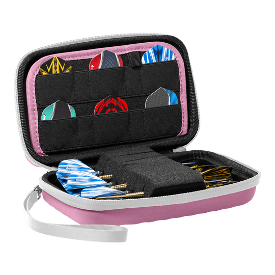 Dieses Bild präsentiert das Bulls Orbis XL Dartcase - Pink. Die Darttasche zeichnet sich durch ihr modernes Design aus.