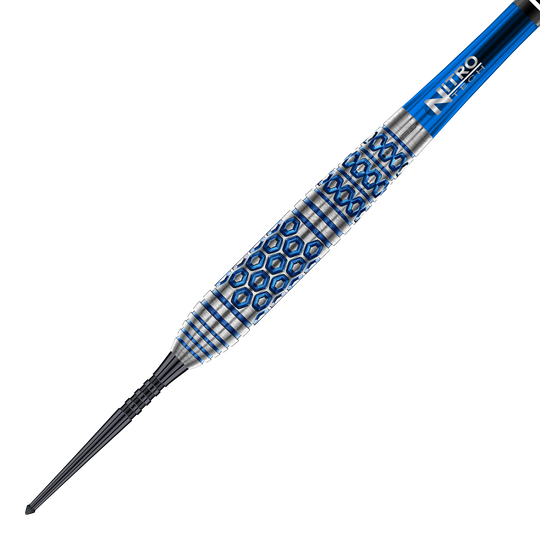 Abgebildet ist das Produkt Red Dragon Luke Humphries TX5 Steeldarts. Das Bild zeigt die Steeldarts aus einer bestimmten Perspektive.