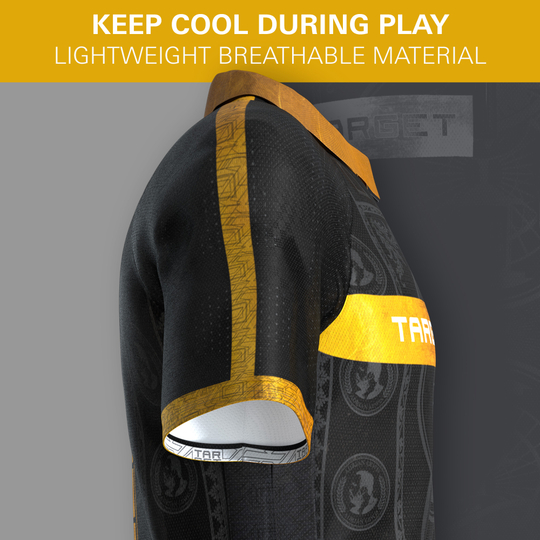 Target Adrian Lewis Dartshirt 2026 ist auf diesem Bild zu sehen. Es handelt sich um ein Dartshirt für Fans von Adrian Lewis.