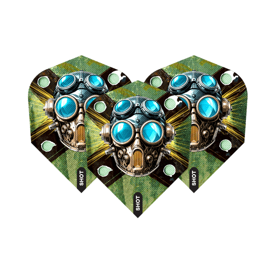 Shot Badlands Krush No6 Flights Abgebildet sind die Shot Badlands Krush No6 Flights. Es handelt sich um ein Set Dartflights.
