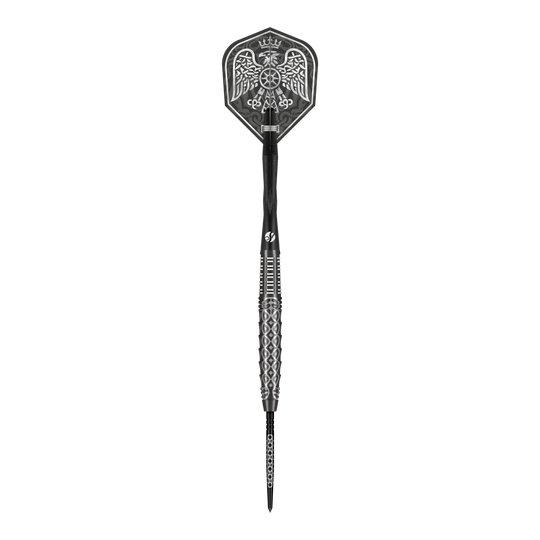 Shot Goths Wulfaz Turbo Point Steel Darts - 23g Hier ist ein weiteres Detailbild der Shot Goths Wulfaz Turbo Point Steeldarts - 23g. Das Bild hebt die Qualität und das Material hervor.