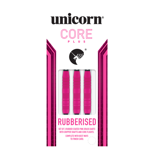 Unicorn Core Plus Rubberised Pink Softdarts - 19g