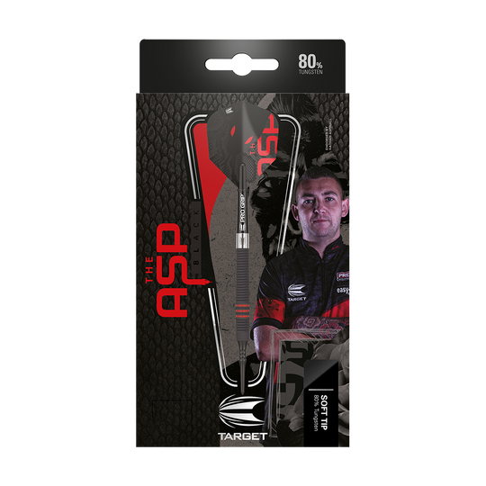 Target Nathan Aspinall Black Soft Darts - 18g