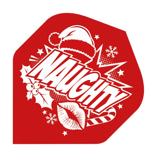 Das Bild zeigt McDart Naughty Or Nice No2 Standard Flights. Hierbei handelt es sich um hochwertige Dartflights.
