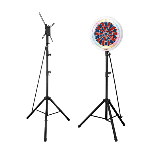 GranBoard 132 Electronic Dartboard with Hybrid Pro Dartboard Stand Auf dem Foto sieht man das GranBoard 132 Elektronisches Dartboard mit Hybrid Pro Dartboardständer. Diese Kombination eignet sich ideal für Dartspieler zu Hause.
