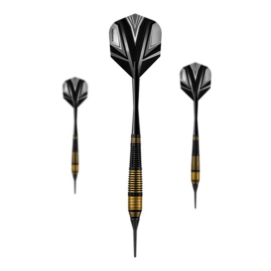 Harrows Vivid Brass Black Softdarts - 18g