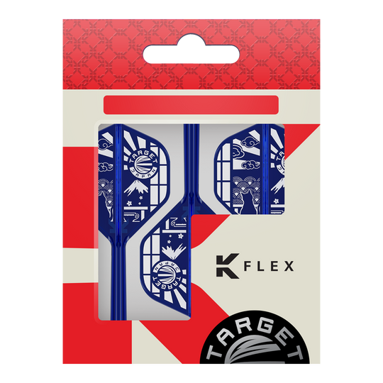 Target Japan K-Flex Blue Limited No2 Standard Flights Hier sind die Target Japan K-Flex Blue Limited No2 Standard Flights abgebildet. Die Flights haben eine typische Standardform und sind blau.