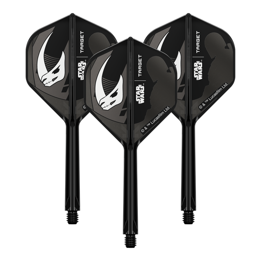 Target Star Wars K-Flex Set Mandalorian No2 Standard Flights Abbildung eines Star Wars K-Flex Mandalorian Armour Produkts. Es handelt sich um Standard Flights mit 33 mm Länge.