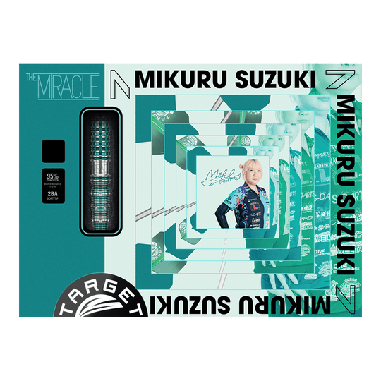 Target Japan Mikuru Suzuki The Miracle GEN7 Soft Darts - 21.5g Abgebildet sind die Target Japan Mikuru Suzuki The Miracle GEN7 Softdarts - 21,5g. Diese Dartpfeile wurden für Mikuru Suzuki entworfen.