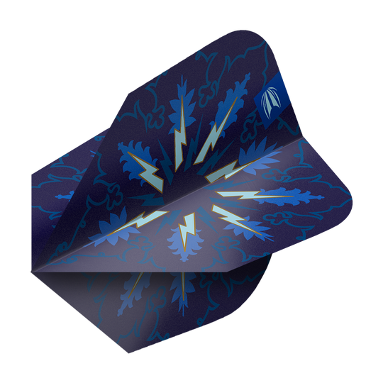 Hier sieht man Target ProUltra Phil Taylor Power Gx2 Ten-X Flights - 3 Sets. Die Flights sind Teil eines Dartzubehörs.