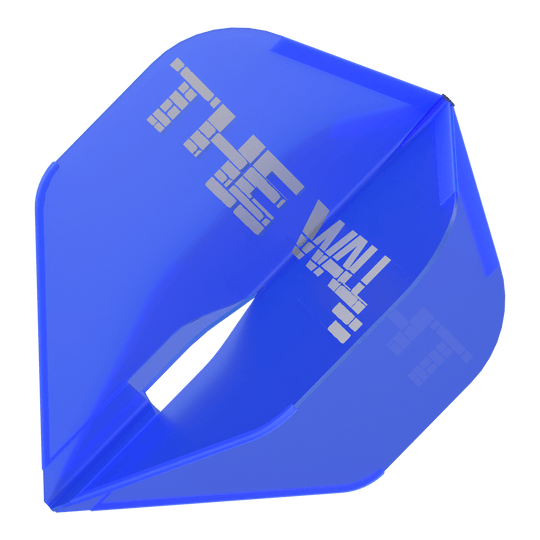 L-Style Martin Schindler Blue L1PRO Flights Dies ist ein blauer Dartflight des Modells "L-Style Martin Schindler Blau L1PRO". Auf dem Flight steht in weißen Blockbuchstaben "THE WALL".