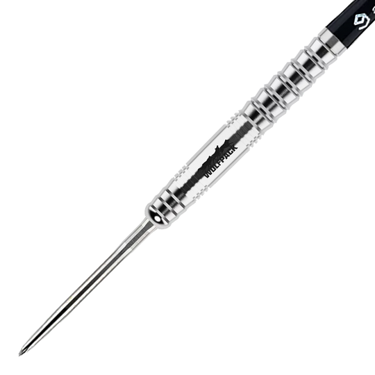 Caliburn Wolfpack W6 steel darts - 22g Darstellung des Caliburn Wolfpack W6 Steeldart, Gewicht 22g. Er überzeugt durch ein ansprechendes Design und gute Griffigkeit.