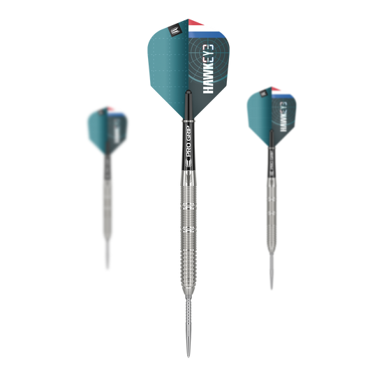 Target Kevin Doets GEN1 Swiss Point Steeldarts - 23g Target Kevin Doets GEN1 Swiss Point Steeldarts - 23g ist als Set dargestellt. Die feinen Details sind sichtbar.