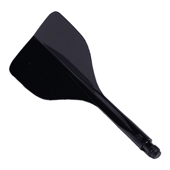 Condor Ax 120 Flight System Black - Small Das Bild zeigt das Produkt "Condor Axe 120 Flight-System Schwarz - Small". Es handelt sich um ein schwarzes Dart-Flight-System mit kleiner Größe.