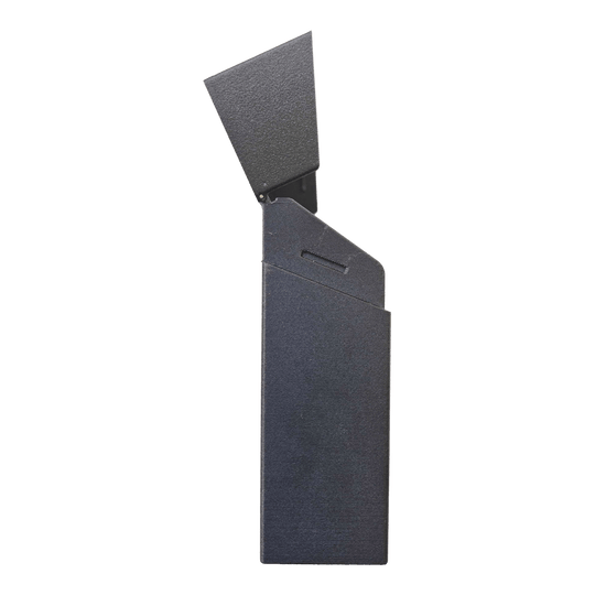 Smoke 180 Dart Case with Custom Design - Black Detail von Smoke 180 Dartcase mit eigenem Design, Farbe Schwarz. Das Etui ist von der Seite zu sehen.