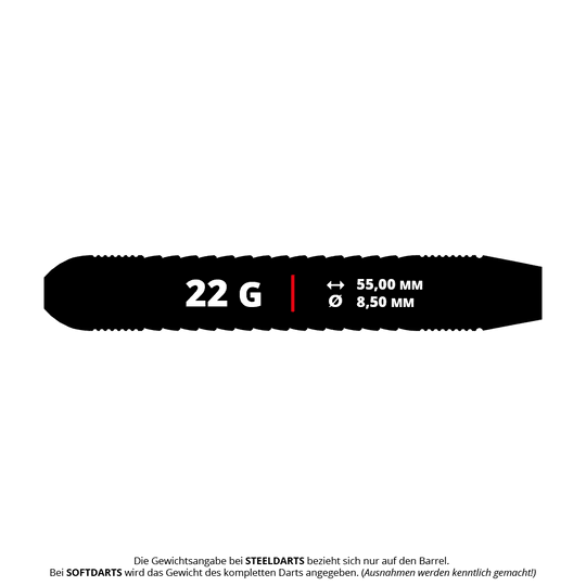 Bullet Gator Brass Steel Darts - 22g Das Foto zeigt die Bullet Gator Brass Steeldarts - 22g. Diese Steeldarts bestehen aus Messing und wiegen 22 Gramm.