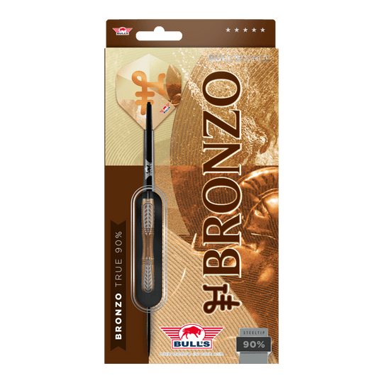 Bulls NL Bronzo True Steel Darts - 23g Hier sieht man die Bulls NL Bronzo True Steeldarts - 23g. Die Steeldarts sind in traditioneller Form gestaltet.