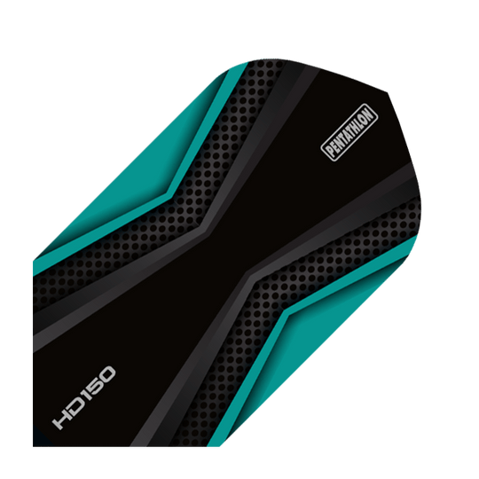 HD 150 Pentathlon Flights Black/Aqua Slim