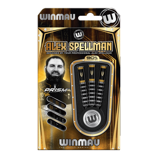 Winmau Alex Spellman steel darts Winmau Alex Spellman Steeldarts sind präzise gearbeitete Steeldarts. Die Abbildung stellt das Produkt im Nahaufnahme dar.