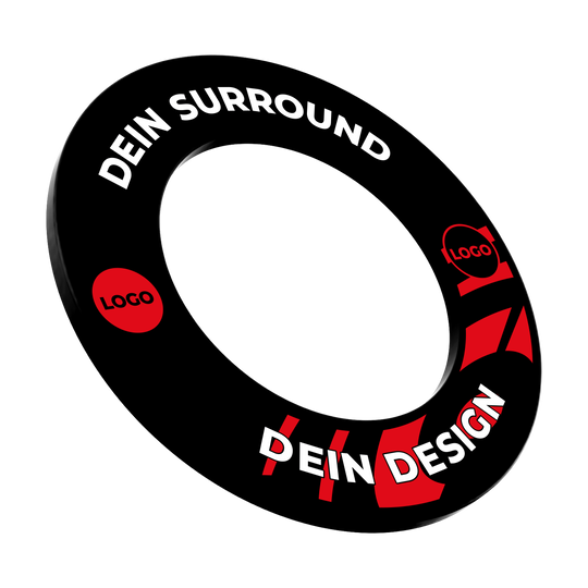 Ein Bild mit dem Namen MSF-Schwarz_Dartboard_Surround_Wunschdruck_Schwarz_1. Es zeigt vermutlich ein schwarzes Dartboard-Surround mit individuellem Druck.