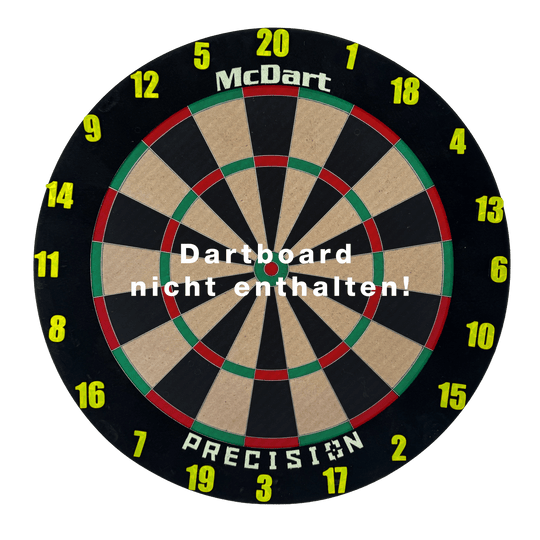 McDart Dartboard Number Rings / Number Ring Classic Auf dem Bild ist ein klassisches gelbes Board zu sehen. Das Board ist einfach und funktional gestaltet.