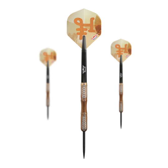 Bulls NL Bronzo True Steel Darts - 23g Auf dem Bild sind die Bulls NL Bronzo True Steeldarts - 23g als Set zu sehen. Das Set enthält mehrere Darts für das Spiel.