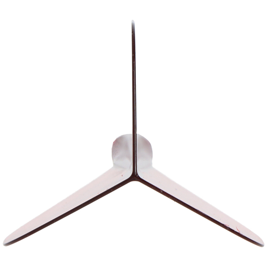 Condor Axe 120 Flight-System Transparent - Standard Das Bild zeigt das Produkt "Condor Axe 120 Flight-System Black - Standard" von vorne. Es ist ein schwarzes, dreiflügeliges Flügel-System für Dartpfeile.