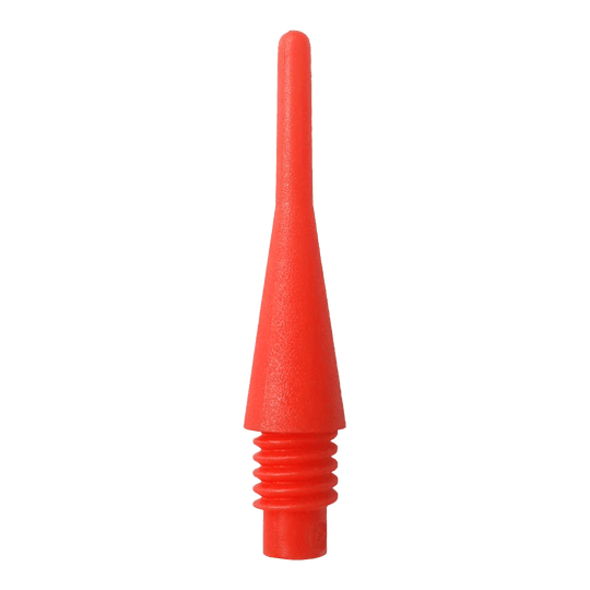Shorties (200er Pack) - Spitzen Das Bild zeigt eine rote Softdartspitze. Die Spitze hat ein Schraubgewinde am unteren Ende.