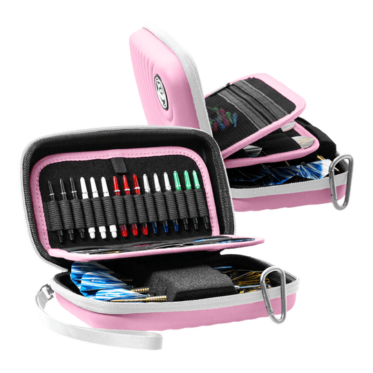 Bulls Orbis XL Dartcase - Pink Abgebildet ist das Bulls Orbis XL Dartcase in der Farbe Pink. Es bietet viel Platz für Dartzubehör.