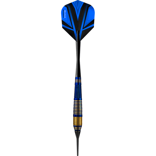 Harrows Vivid Brass Blue Softdarts - 18g