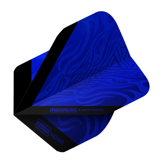 Pentathlon HD150 Metallic Blue Standard Flights Dies ist ein Pentathlon HD150 Metallic Blau Standard Flight für Dartpfeile. Das Flight hat ein auffälliges blau-schwarzes Design mit dem Schriftzug "Pentathlon HD150".